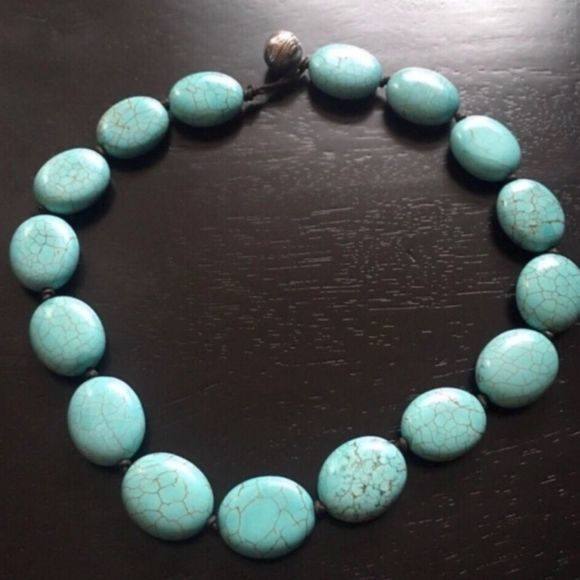 RALPH LAUREN Genuine Turquoise Sterling Silver Leather Necklace NWT - Picture 1 of 17